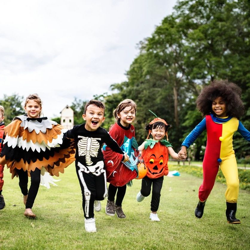 Little kids at a Halloween party